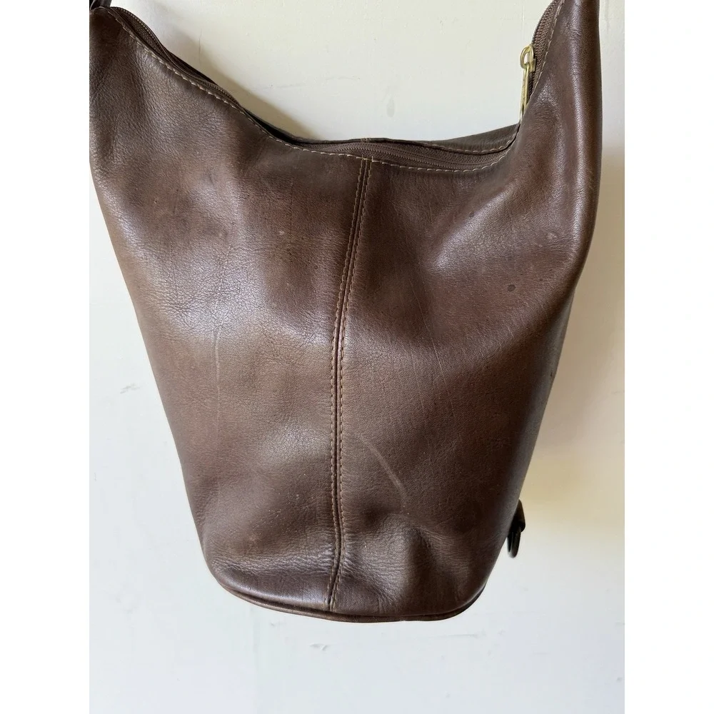 Hobo International Crossbody Bag‎ Shoulder Brown Leather Bucket